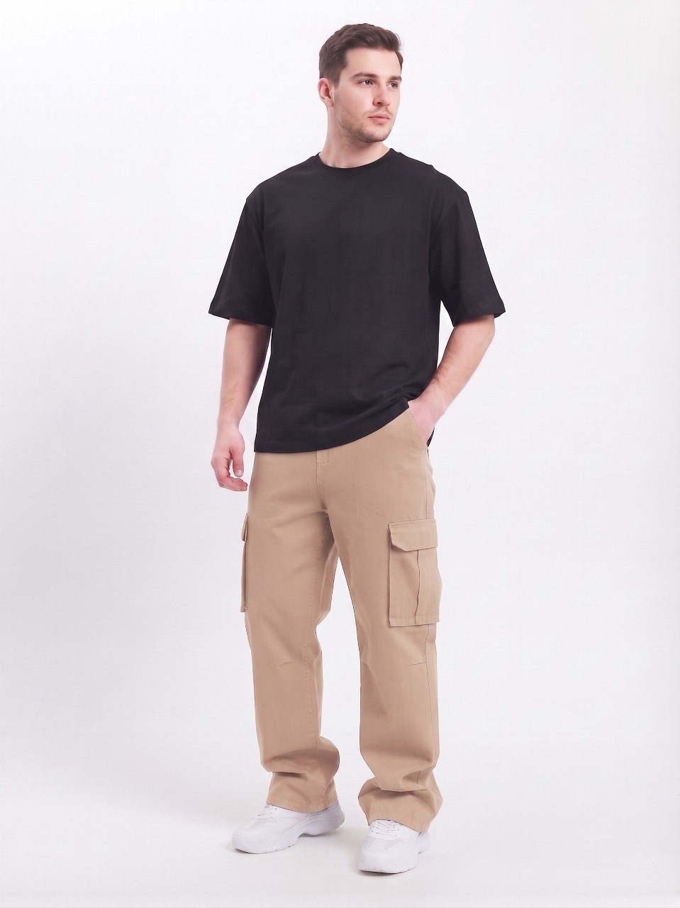 Wkm Erkek Gabardin Baggy Fit Kargo Pantolon