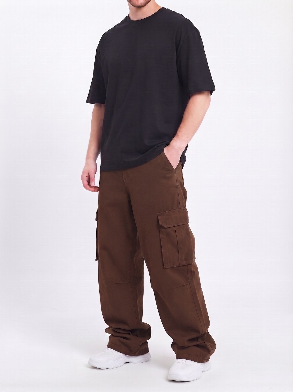 Wkm Erkek Gabardin Baggy Fit Kargo Pantolon