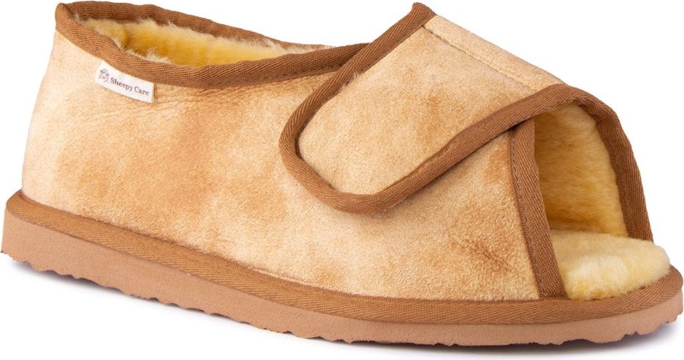Pegia Sheepy Care Medikal Post Diyabetik Ev Terliği MDK058 Naturel görsel 5