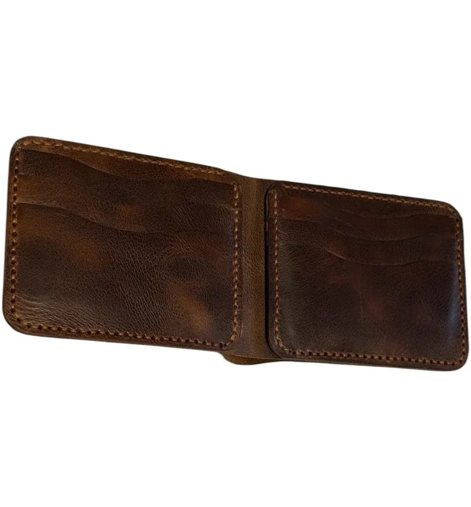 Parla Leather Bifold Klasik Hakiki Gerçek Deri Erkek Cüzdan Taba Rengi görsel 5