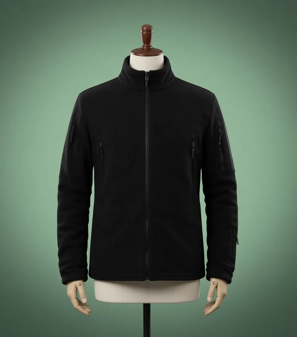Safari AVM Siyah Taktik Polar Mont 5 Cepli Slim Fit Polar Mont Askeri Polar Mont görsel 6