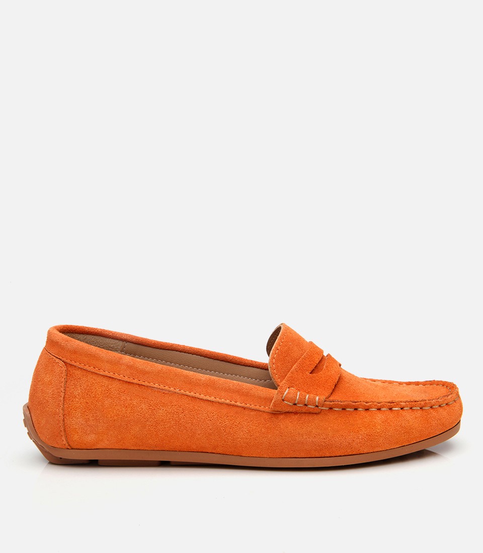 Hotiç Kadın Süet Deri Taba Günlük Loafer