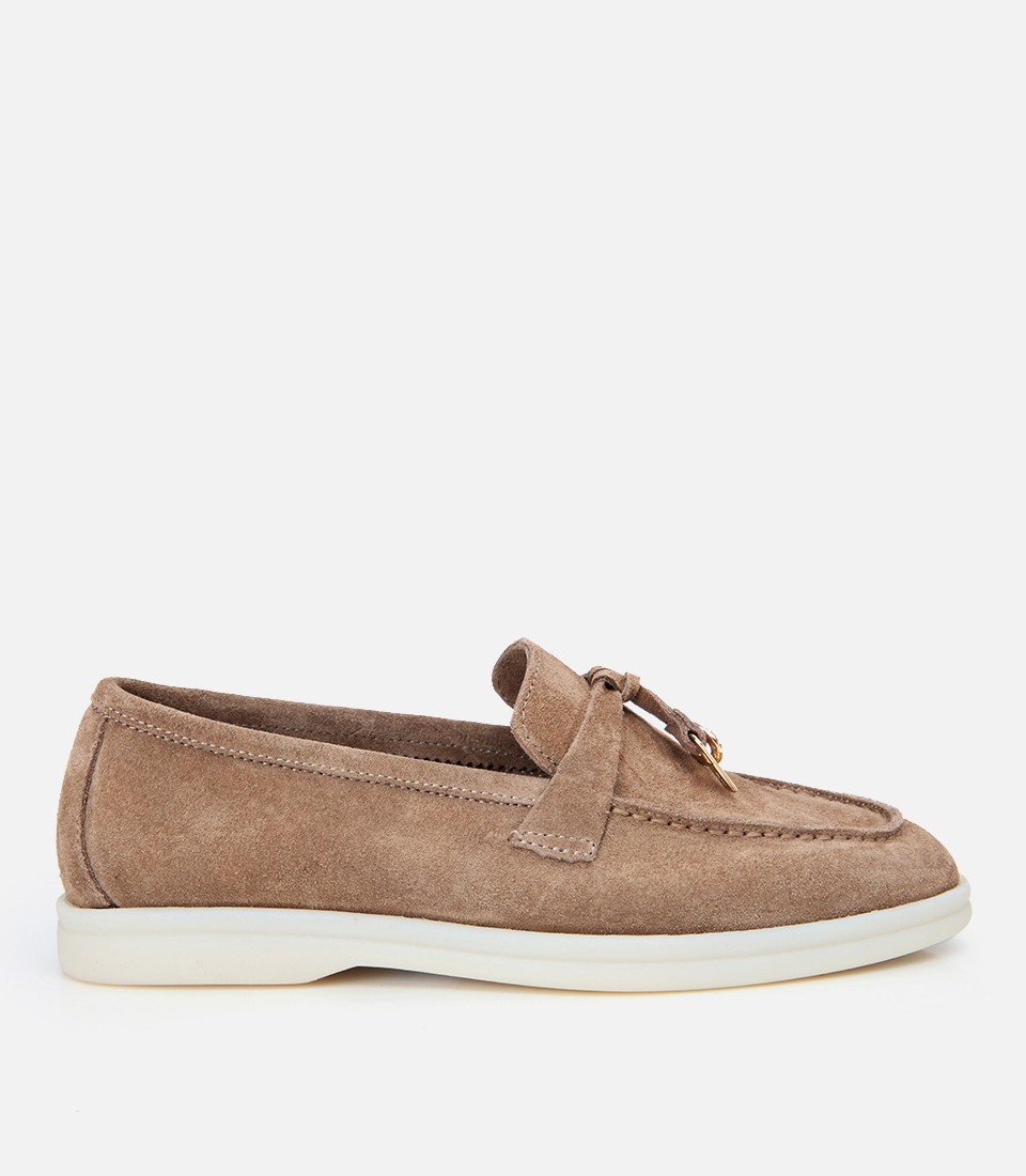 Hotiç Kadın Deri Bej Loafer