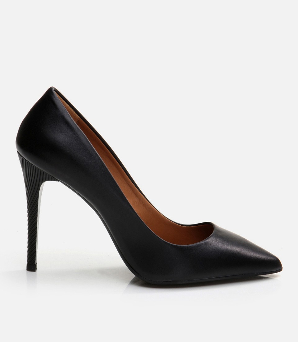 Hotiç Kadın Deri Siyah Stiletto