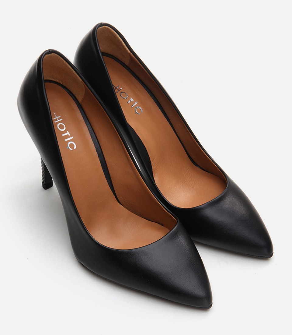 Hotiç Kadın Deri Siyah Stiletto görsel 2