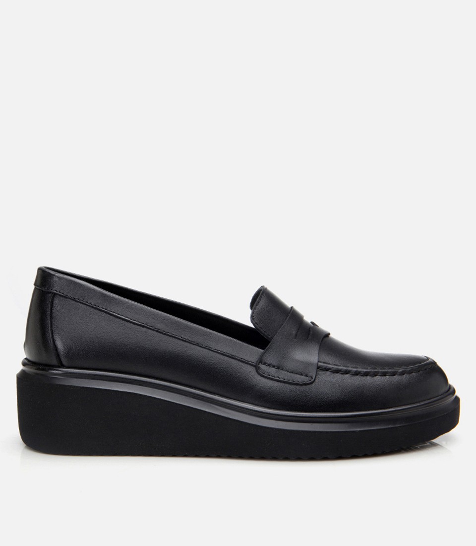 Hotiç Kadın Deri Siyah Loafer