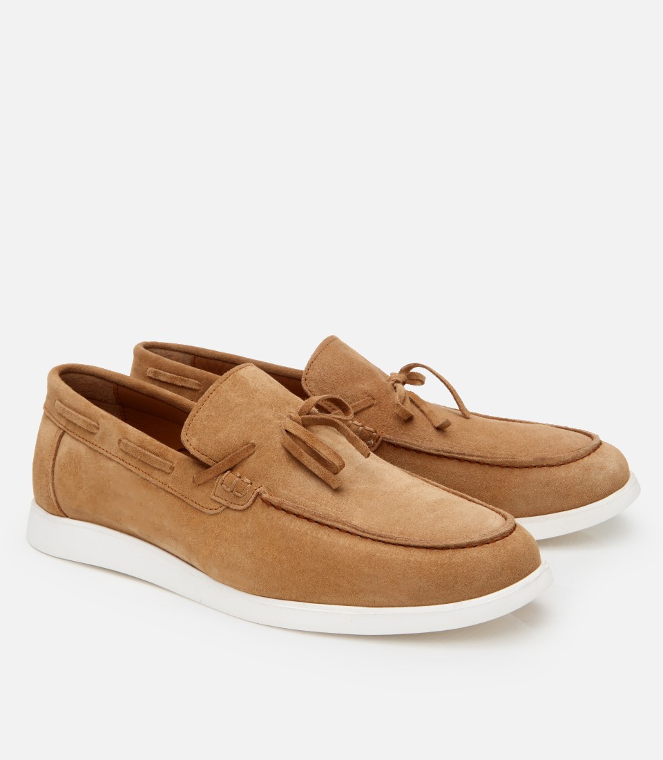 Hotiç Erkek Süet Deri Taba Bağcıklı Loafer görsel 2