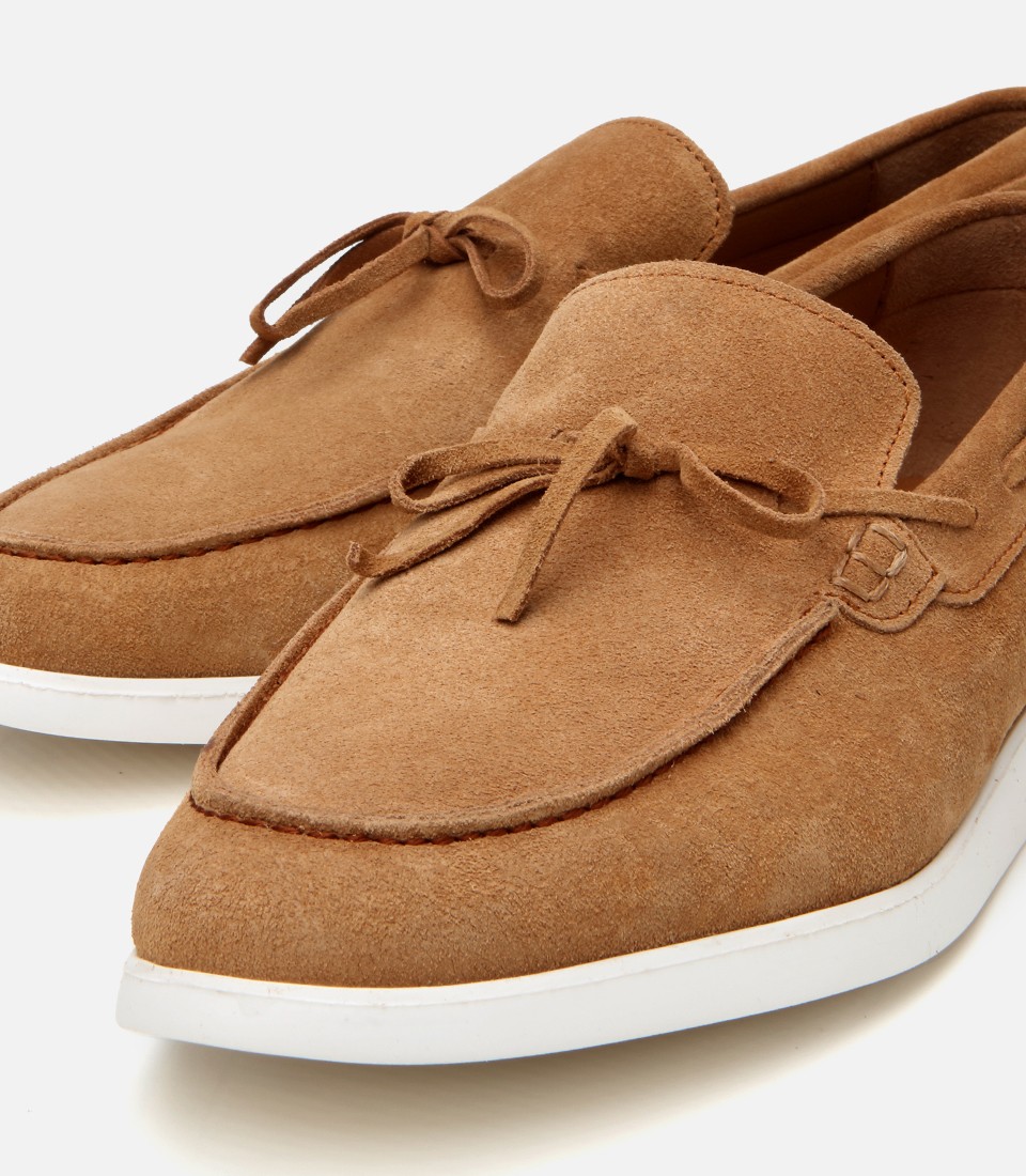 Hotiç Erkek Süet Deri Taba Bağcıklı Loafer görsel 3
