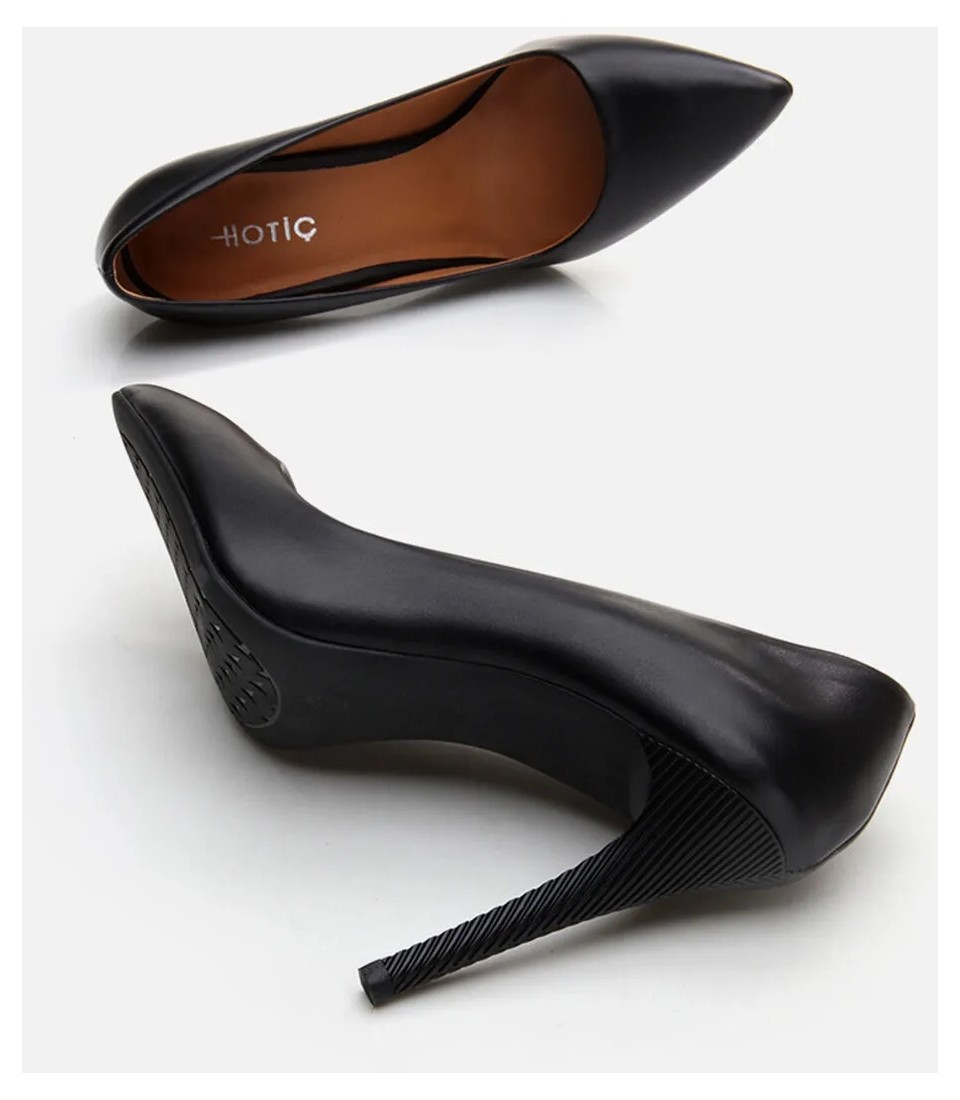 Hotiç Kadın Deri Siyah Stiletto görsel 6
