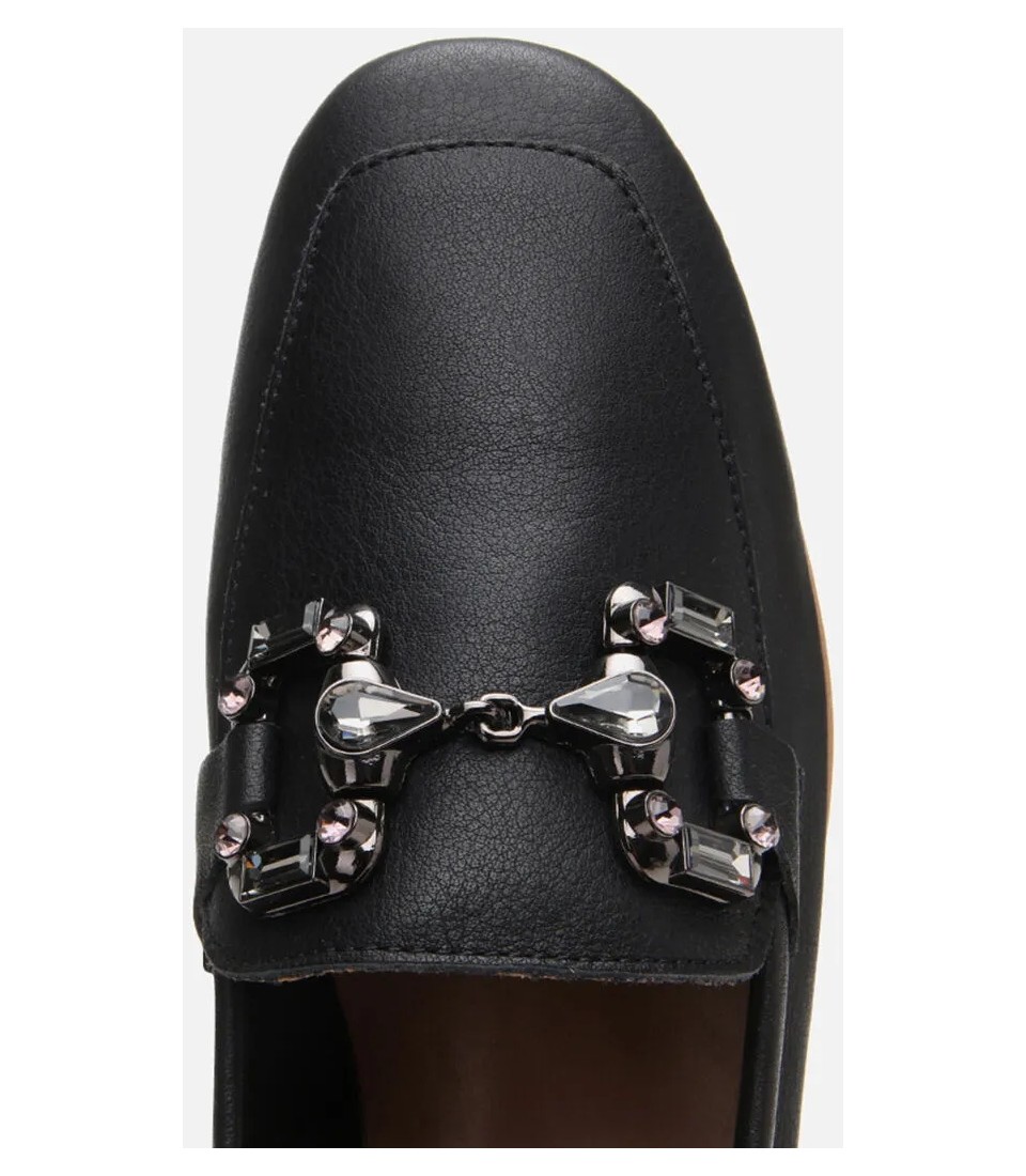 Hotiç Kadın Deri Siyah Tokalı Klasik Loafer görsel 5