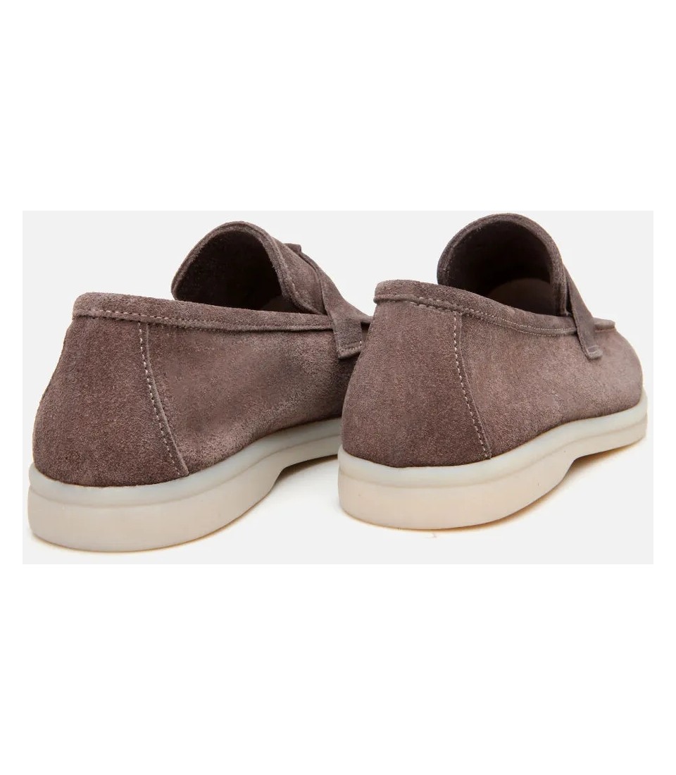 Hotiç Kadın Süet Deri Vizon Klasik Loafer görsel 5