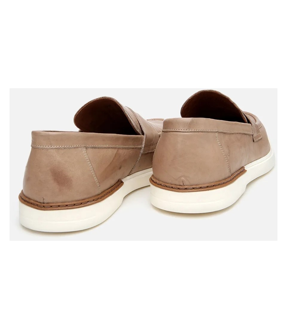 Hotiç Erkek Deri Bej Ultra Hafif Tabanlı Klasik Loafer görsel 5