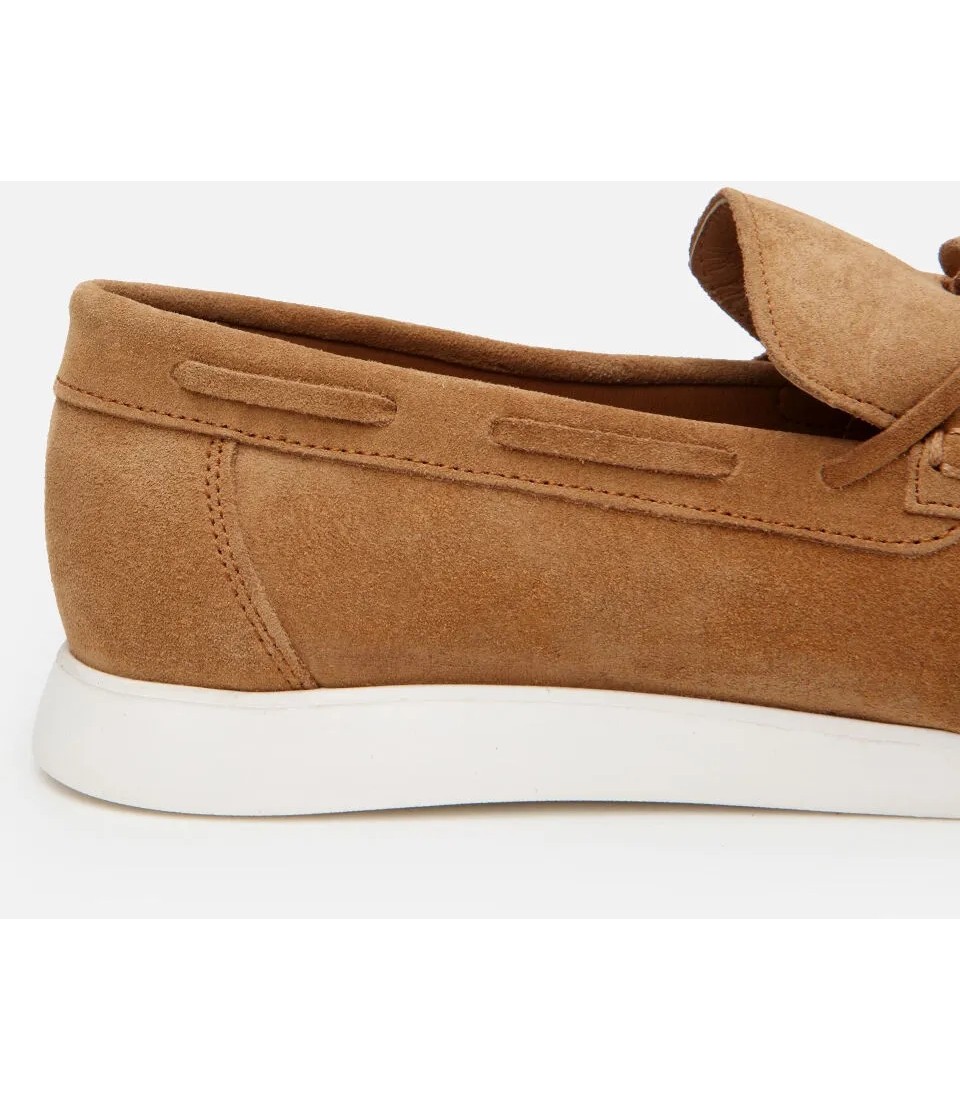 Hotiç Erkek Süet Deri Taba Bağcıklı Loafer görsel 5