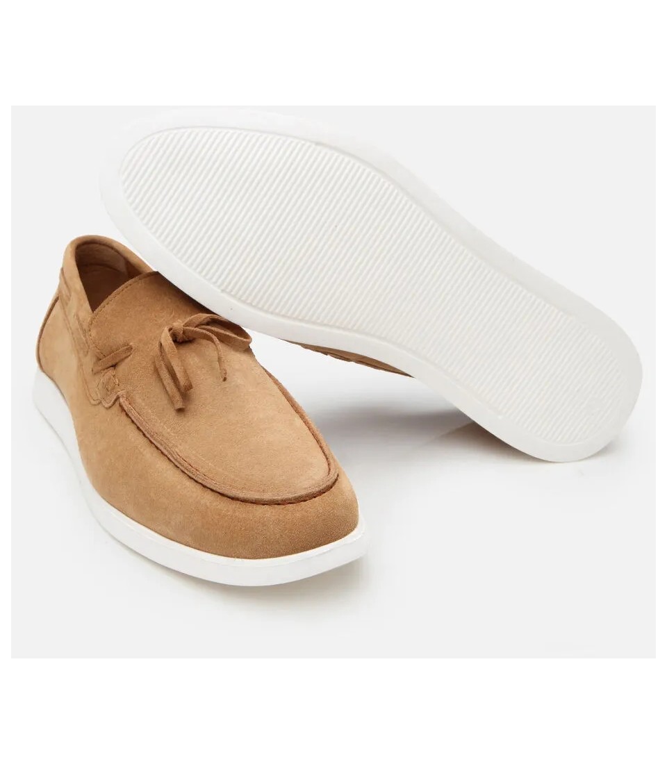 Hotiç Erkek Süet Deri Taba Bağcıklı Loafer görsel 8
