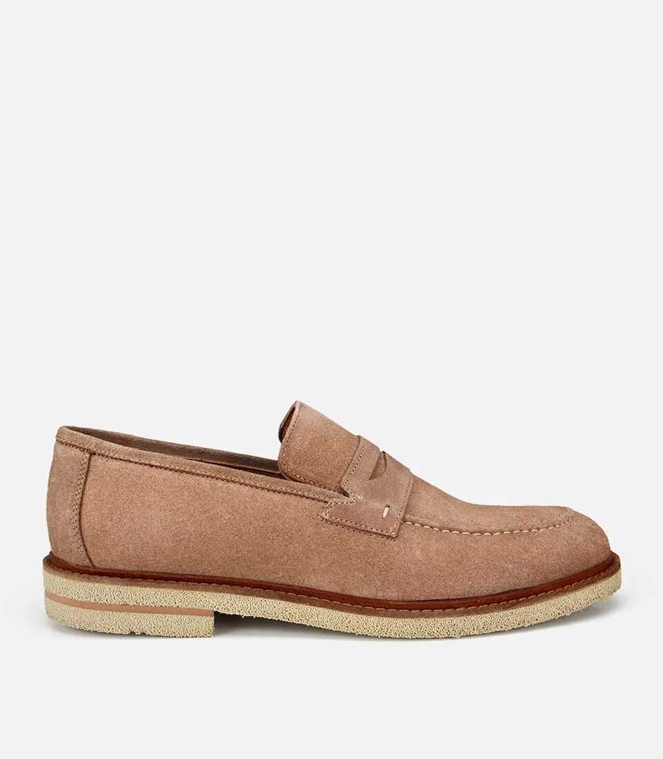 Hotiç Erkek Süet Deri Lacivert Klasik Loafer