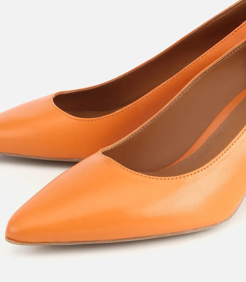 Hotiç Kadın Deri Sarı Kısa Topuklu Stiletto görsel 3