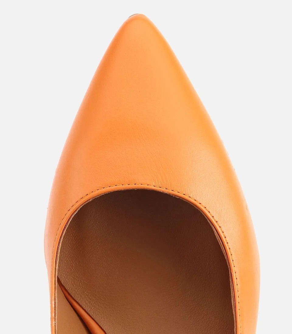 Hotiç Kadın Deri Sarı Kısa Topuklu Stiletto görsel 5