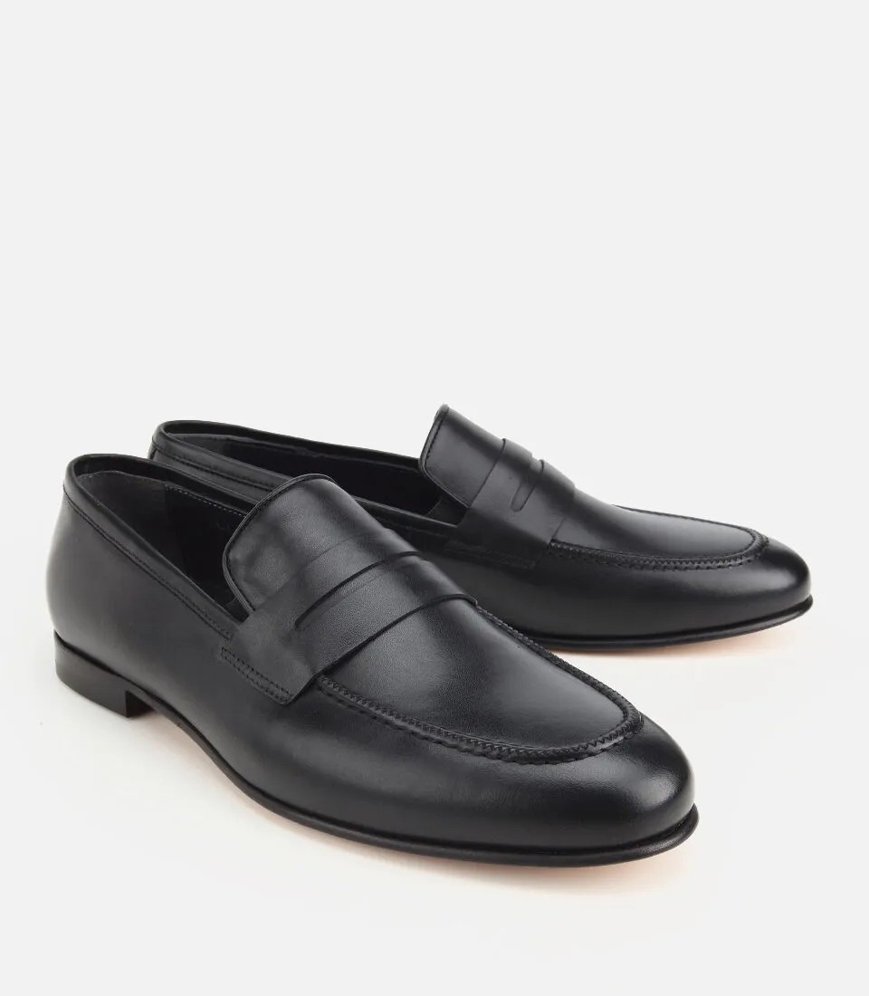 Hotiç Erkek Deri Siyah Klasik Loafer görsel 8