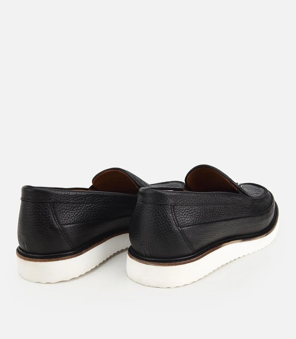 Hotiç Erkek Deri Siyah Delikli Hafif Tabanlı Klasik Loafer görsel 4