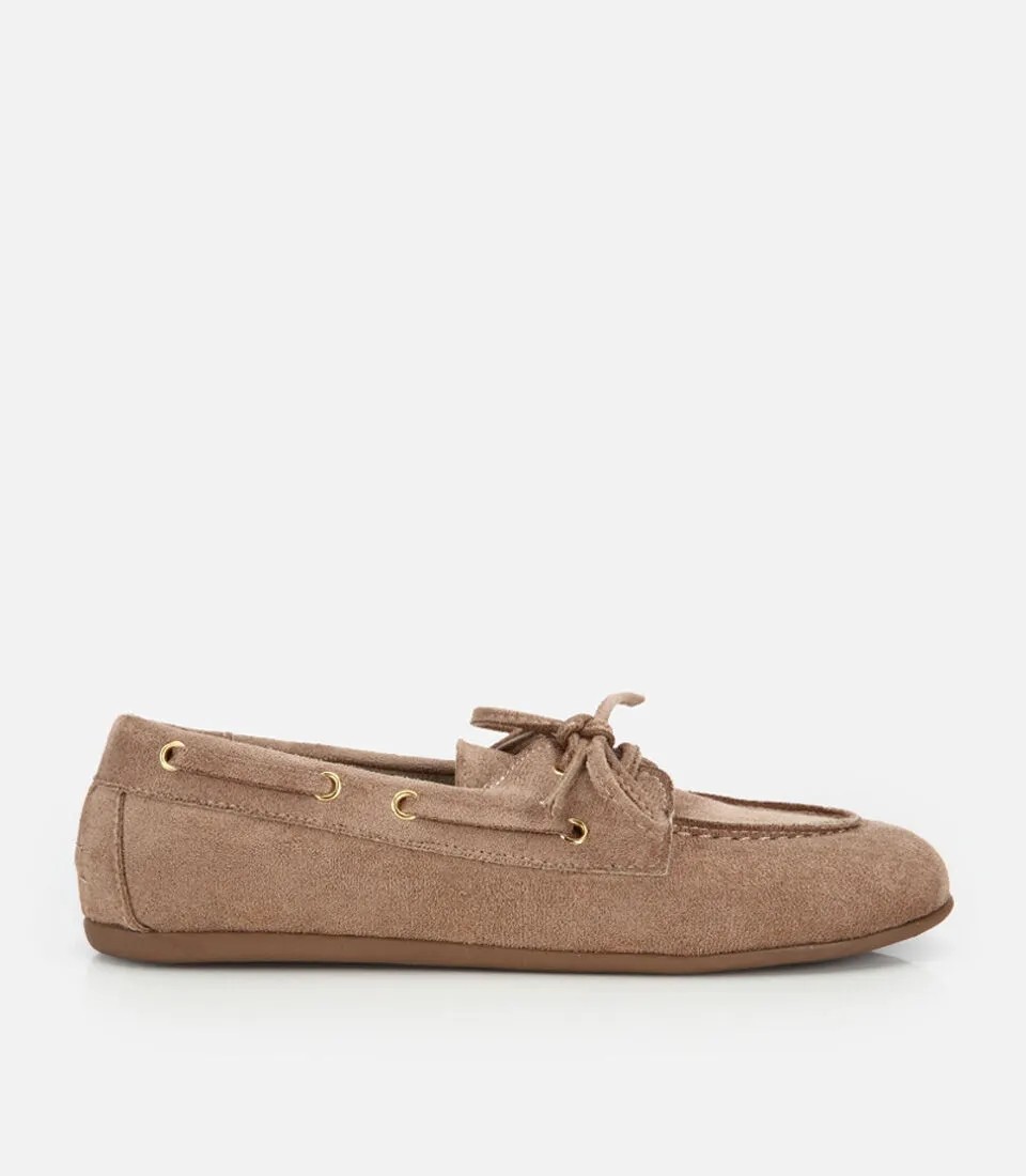 Hotiç Kadın Taba Süet Bağcık Detaylı Loafer görsel 7