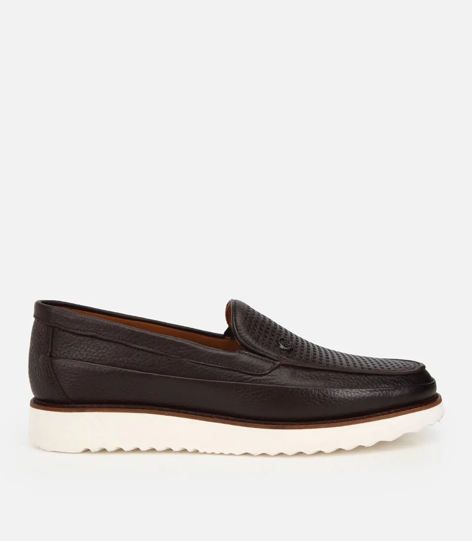 Hotiç Erkek Deri Siyah Delikli Hafif Tabanlı Klasik Loafer görsel 7