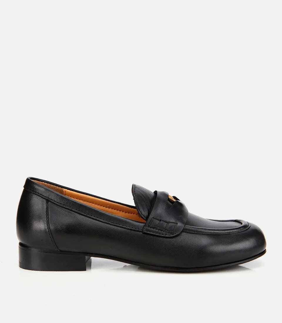 Hotiç Kadın Deri Siyah Klasik Loafer