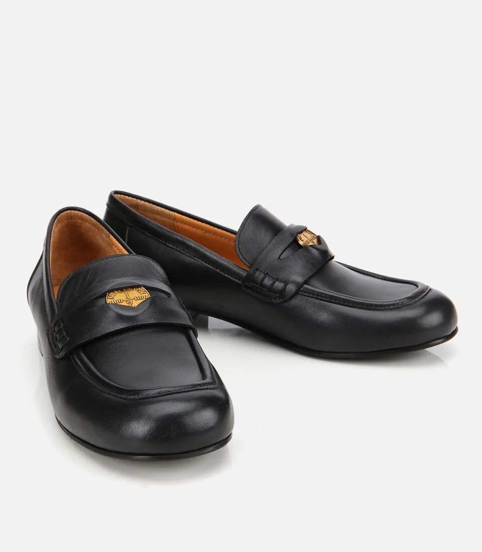 Hotiç Kadın Deri Siyah Klasik Loafer görsel 2