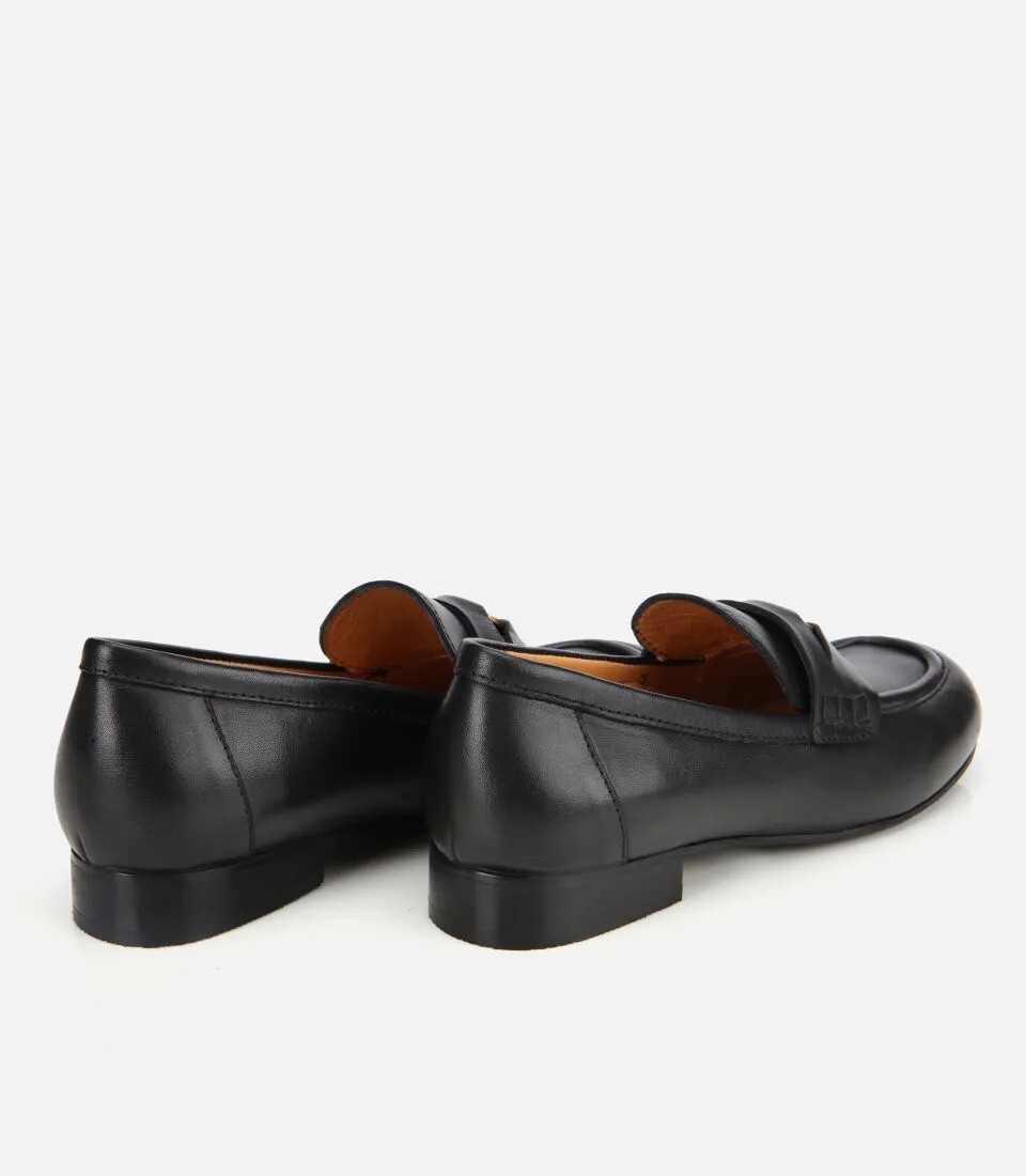 Hotiç Kadın Deri Siyah Klasik Loafer görsel 4
