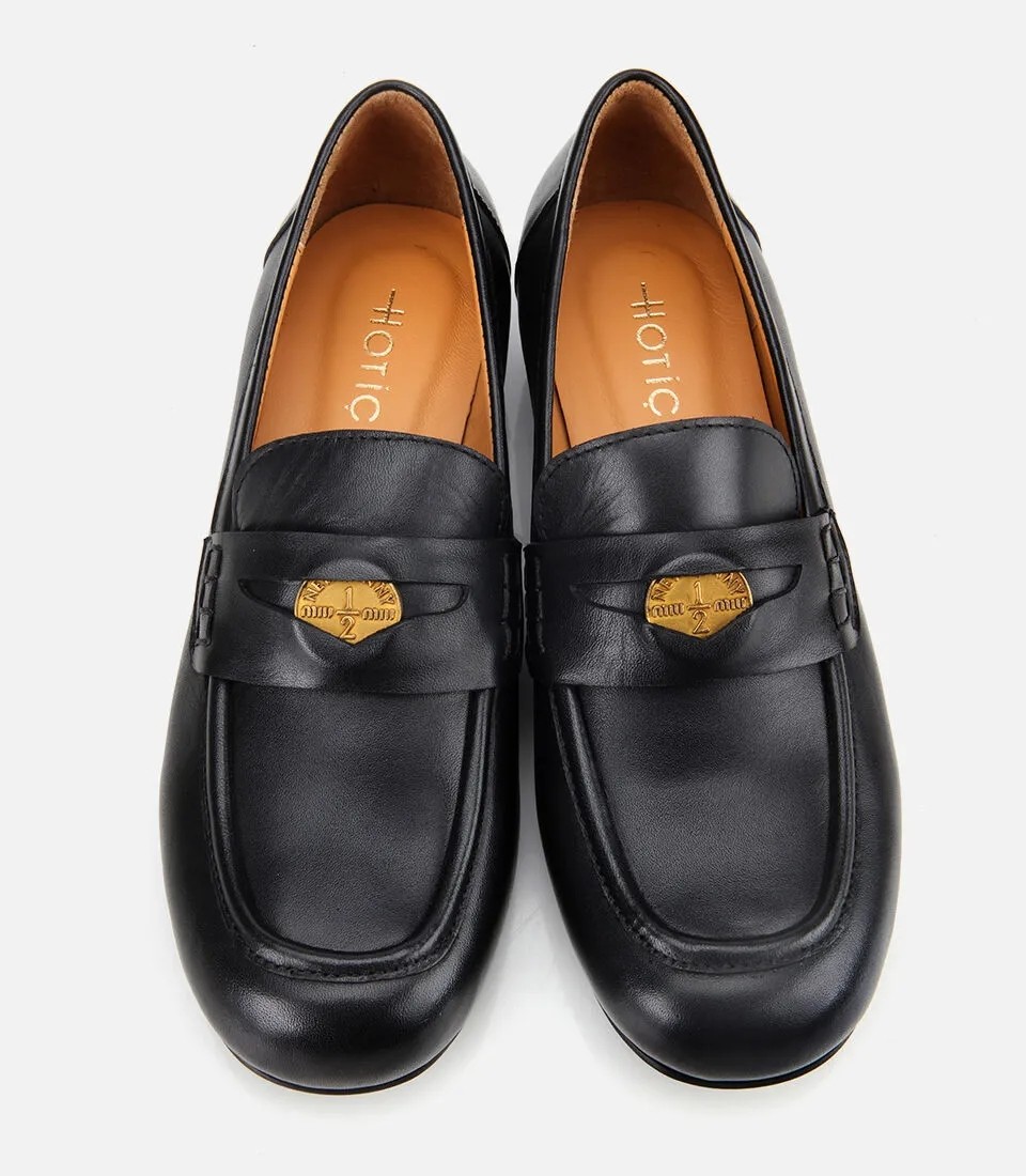 Hotiç Kadın Deri Siyah Klasik Loafer görsel 6