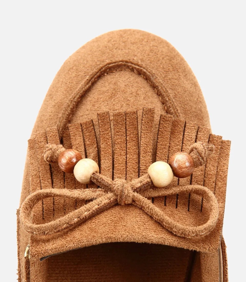 Hotiç Kadın Kahverengi Süet Fiyonk Detaylı Bağcıklı Loafer görsel 5