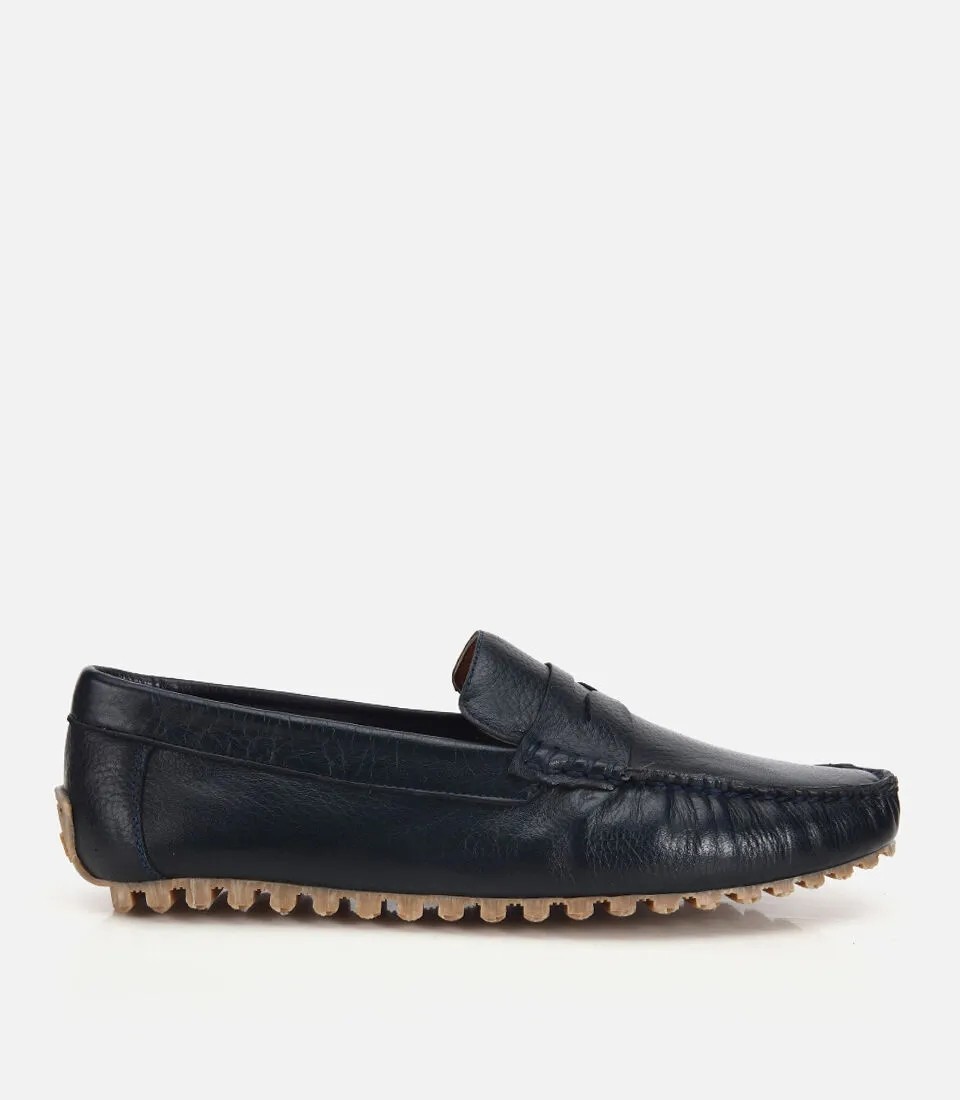 Hotiç Erkek Deri Lacivert Comfort Günlük Loafer