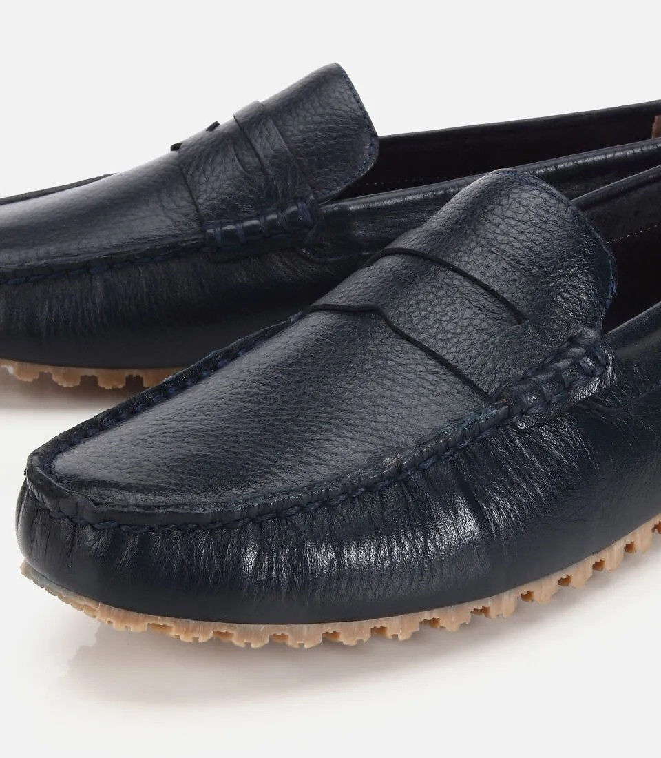 Hotiç Erkek Deri Lacivert Comfort Günlük Loafer görsel 3
