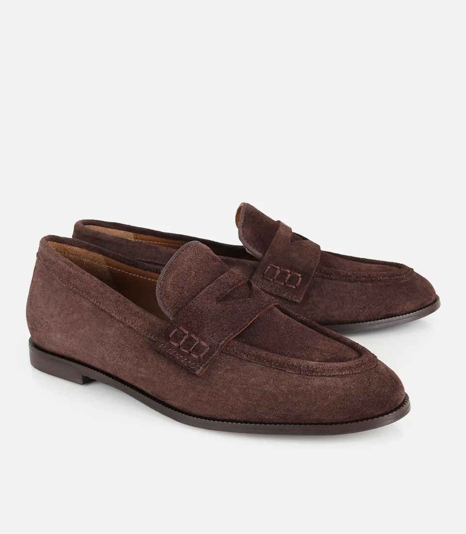 Hotiç 01AYH329500A340 KADIN Süet Deri Taba Yumuşak Dokulu Klasik Loafer görsel 2