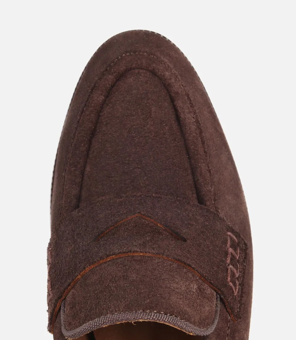 Hotiç 01AYH329500A340 KADIN Süet Deri Taba Yumuşak Dokulu Klasik Loafer görsel 5