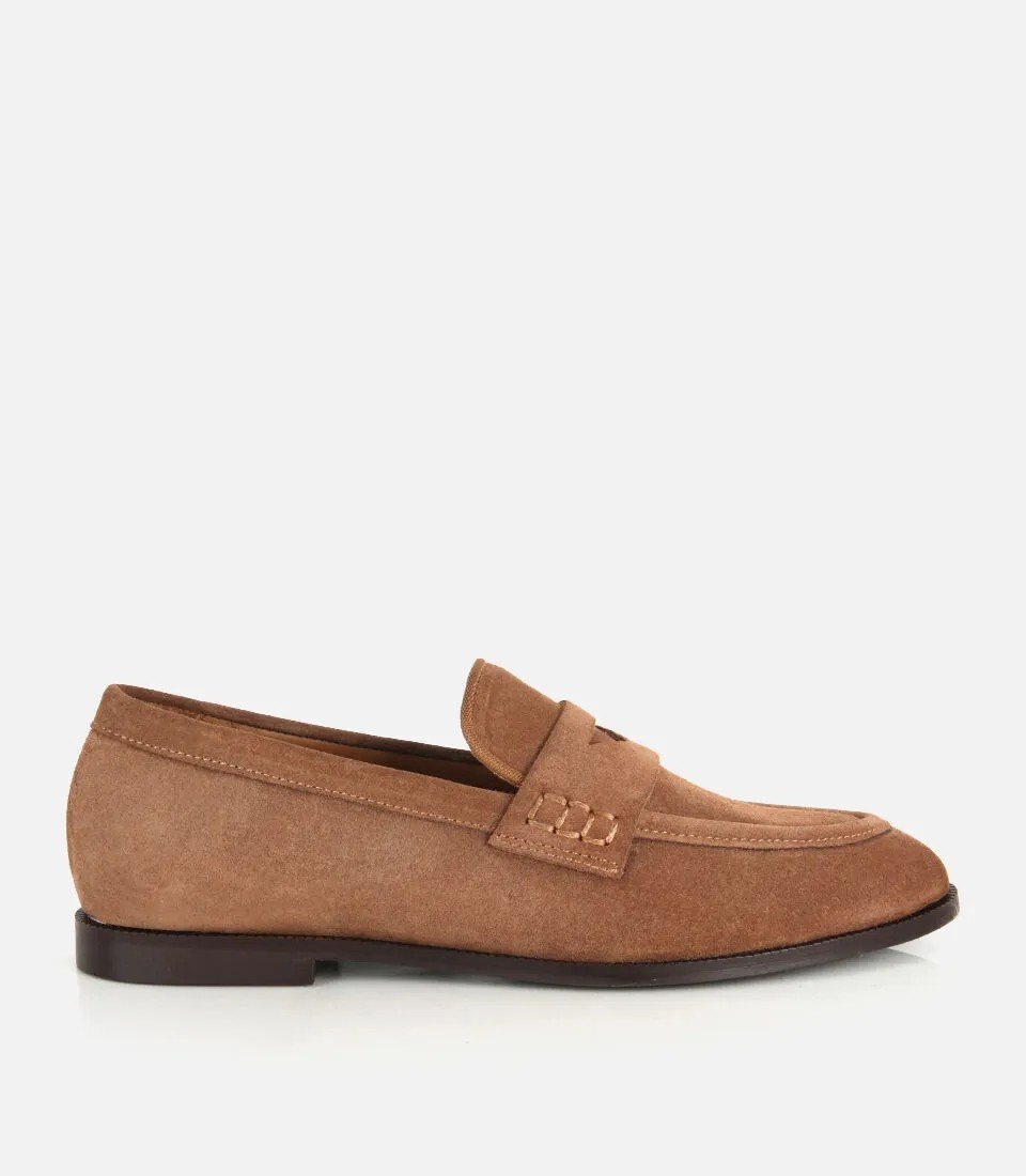Hotiç 01AYH329500A340 KADIN Süet Deri Taba Yumuşak Dokulu Klasik Loafer görsel 7