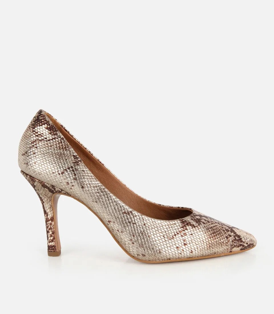 Hotiç 01AYH336270A540 KADIN Deri Gold Ince Topuklu Stiletto görsel 7