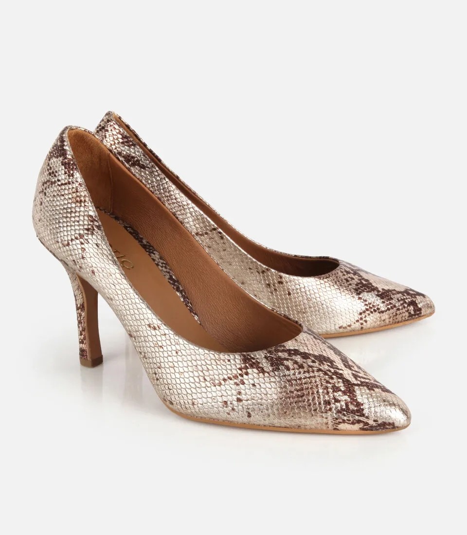 Hotiç 01AYH336270A540 KADIN Deri Gold Ince Topuklu Stiletto görsel 8