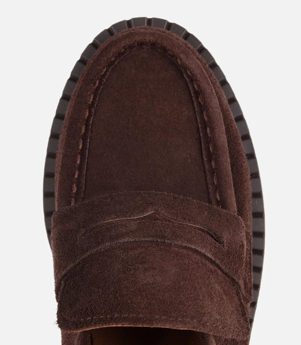 Hotiç 01AYH328930A480 KADIN Süet Deri Kahverengi Yüksek Tabanlı Günlük Loafer görsel 5
