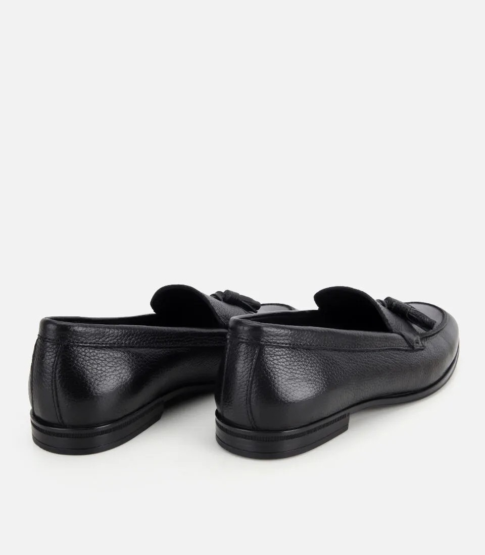 Hotiç 02AYH329660A100 ERKEK Deri Siyah Yumuşak Dokulu Püskül Detaylı Klasik Loafer görsel 4