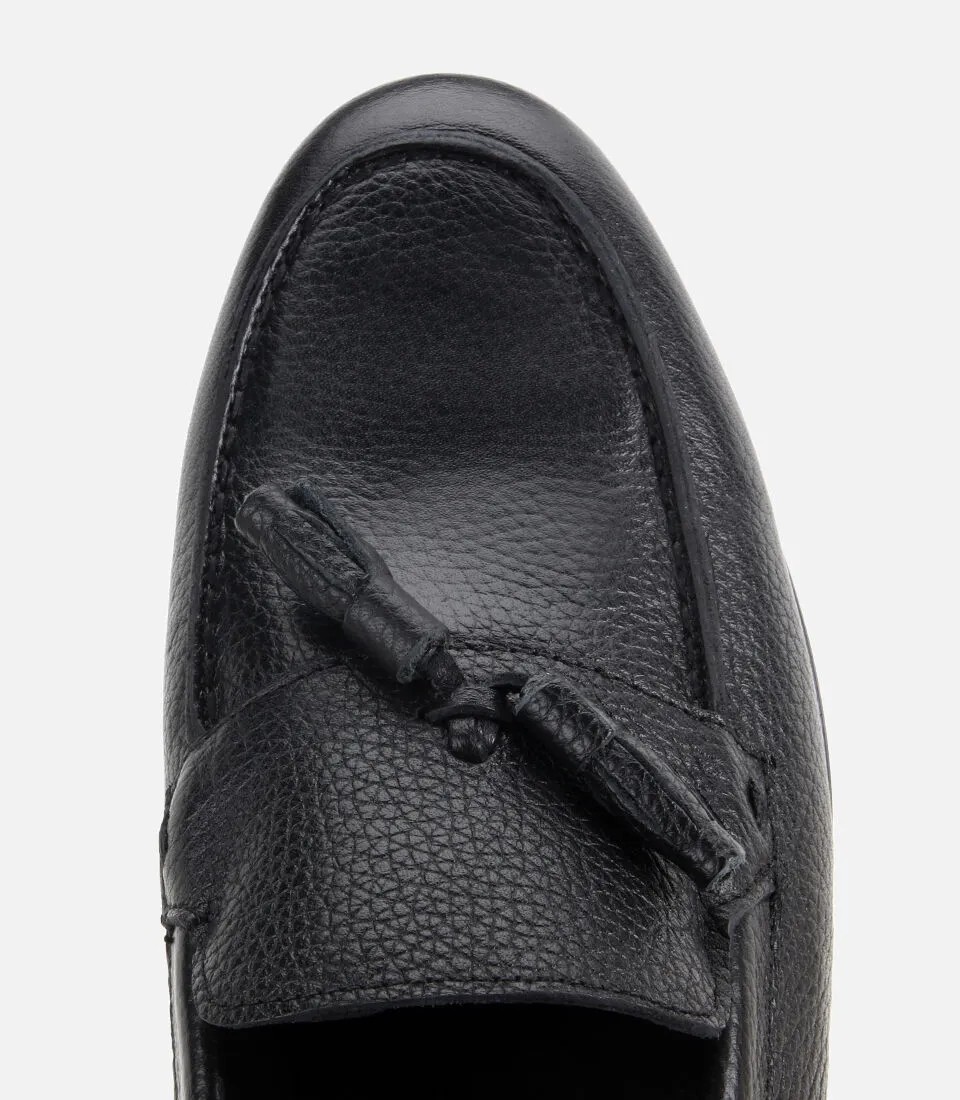 Hotiç 02AYH329660A100 ERKEK Deri Siyah Yumuşak Dokulu Püskül Detaylı Klasik Loafer görsel 5