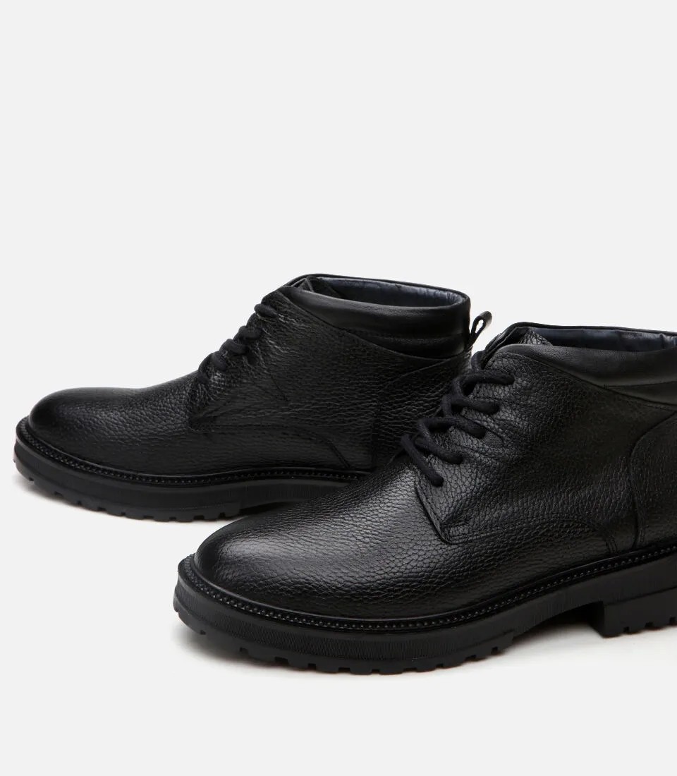 Hotiç 02BOY298970A100 ERKEK Deri Siyah Casual Bot görsel 3