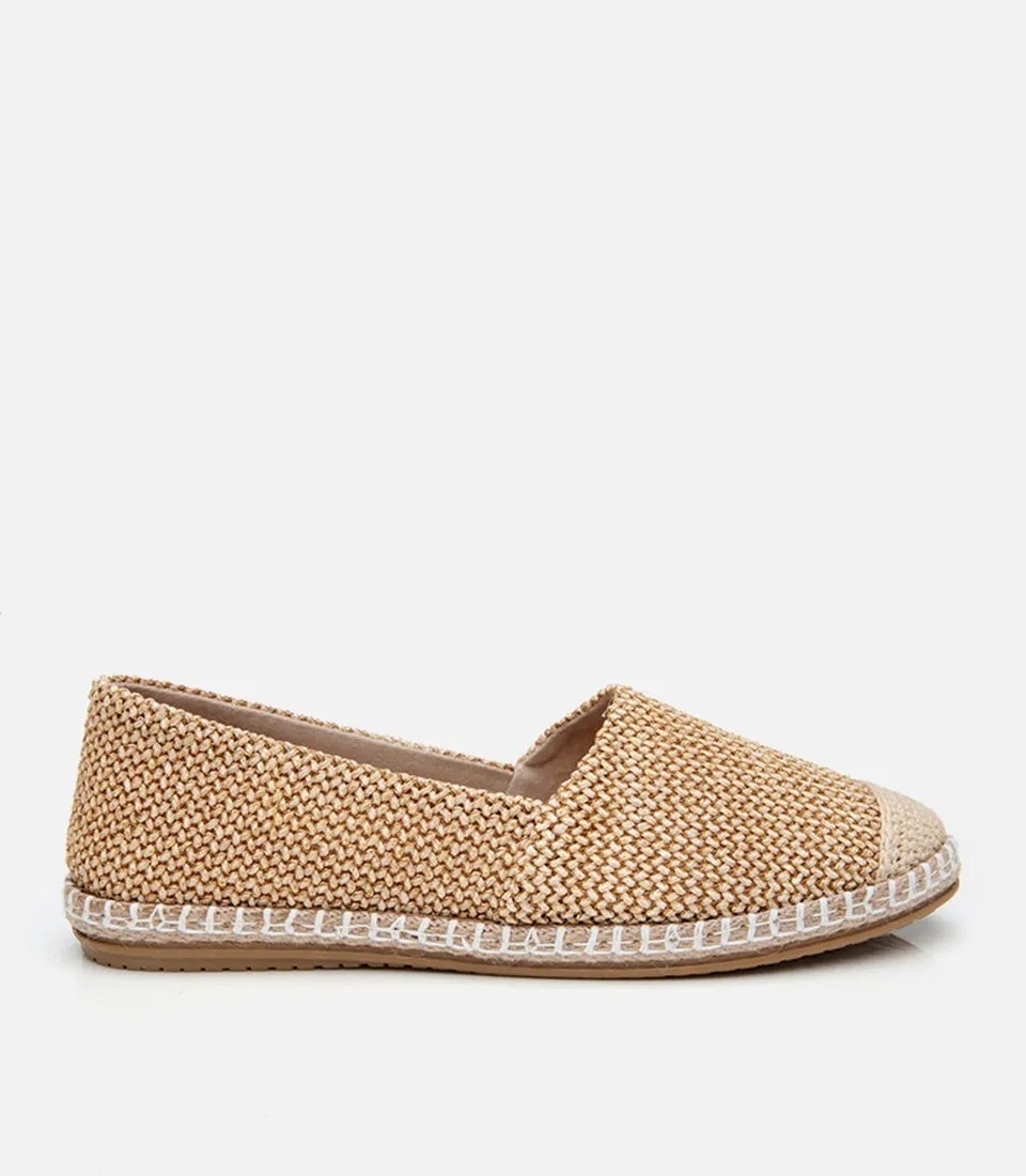 Hotiç 01AYY306110A310 KADIN Bej Hasır Detaylı Espadril