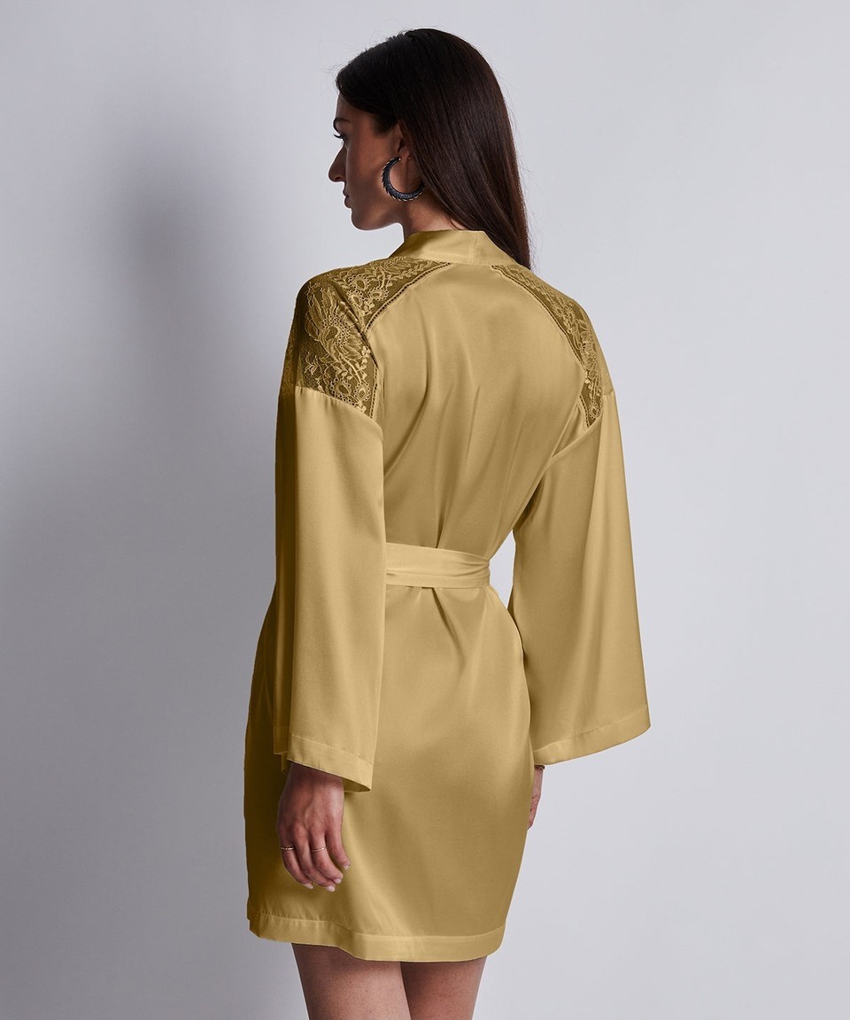 Aubade Midnight Whisper Kimono Zarif Seide ve Dantel Detaylı görsel 8