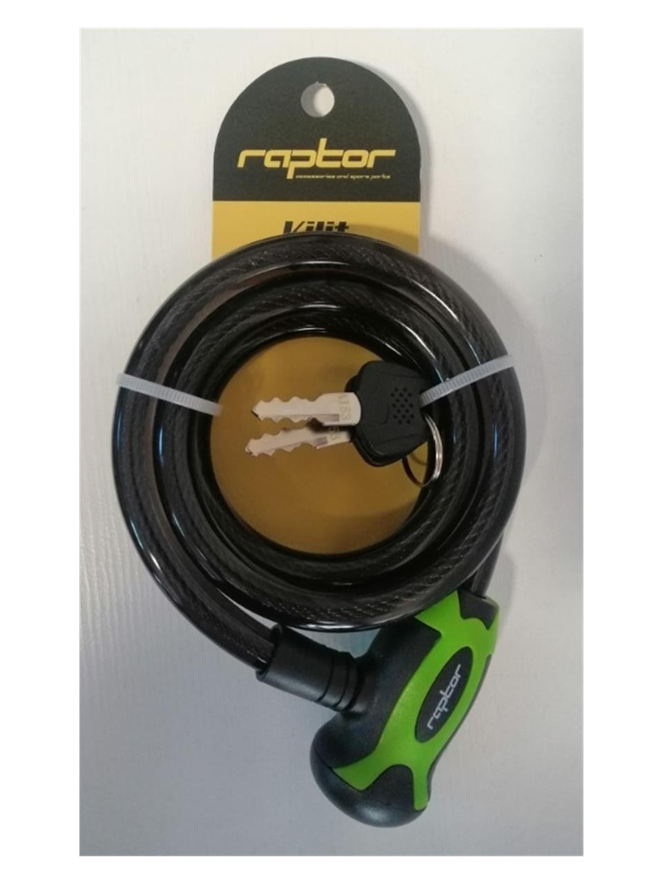 Kron Raptor - Anahtarlı Spiral Kilit 12*120 cm - Yeşil