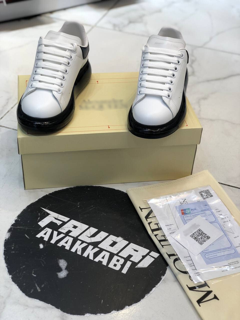 Favorispor Şeffaf Taban Deri Klasik Unisex Ayakkabı Alexander Mcqueen Ithal görsel 5