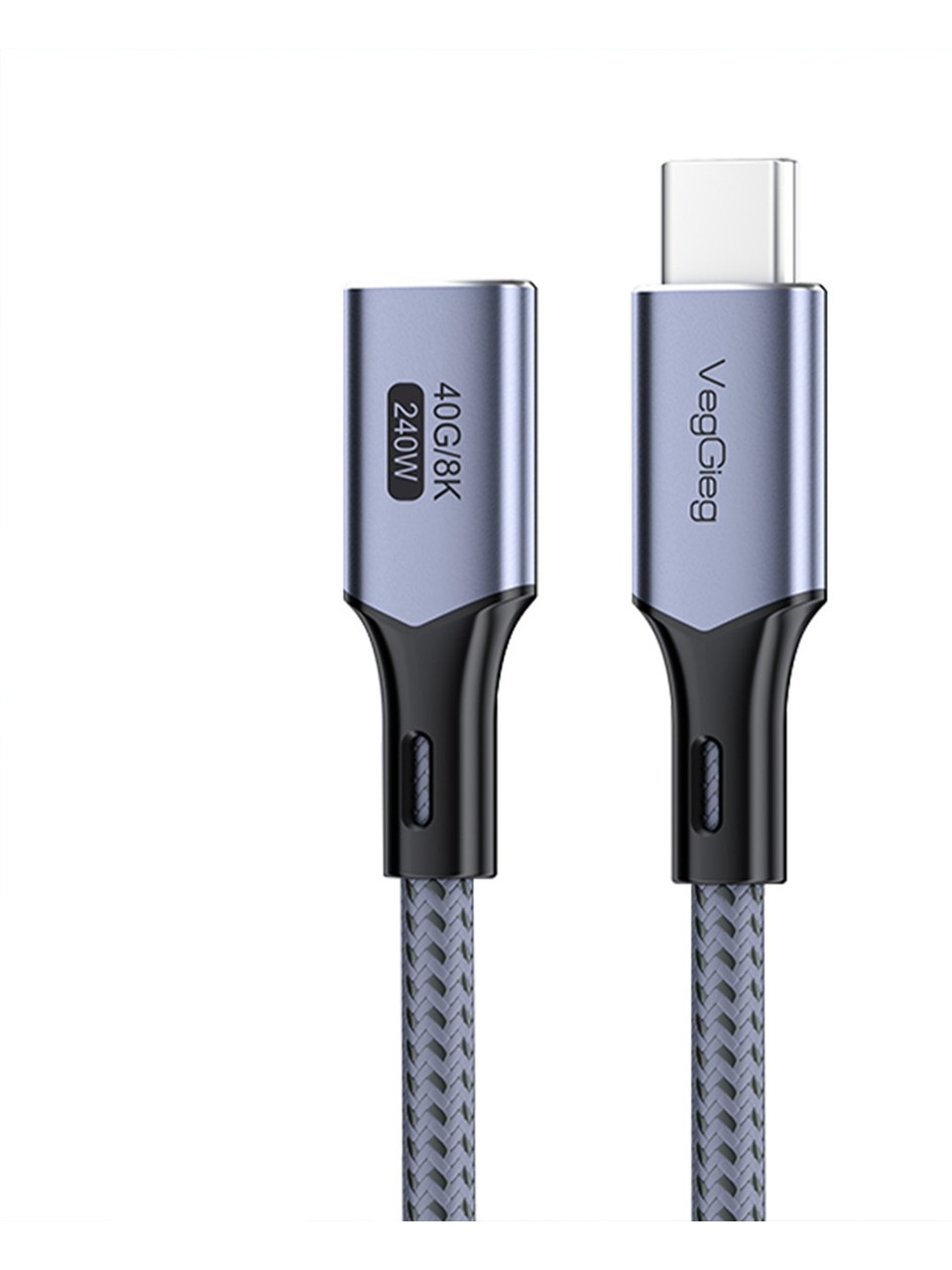 VegGieg USB 4.0 E-Mark 240W 40Gbps Thunderbolt 4 8K 60Hz Uzatma Kablosu (1m)