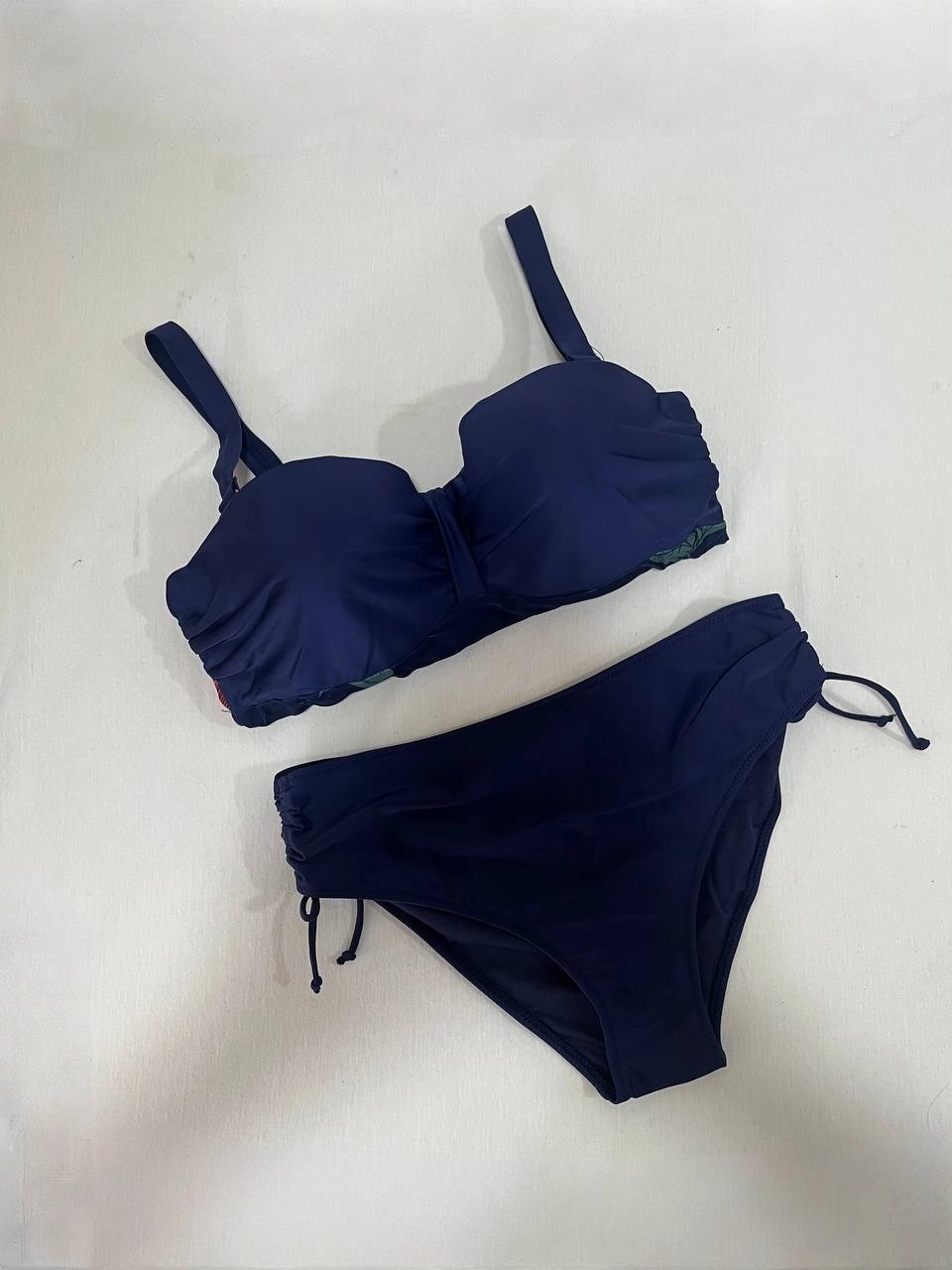 Hazelin Kadın Lacivert Çiçek Desenli Elbise Model Slipli Tankini HZL24S-LC4009 görsel 3