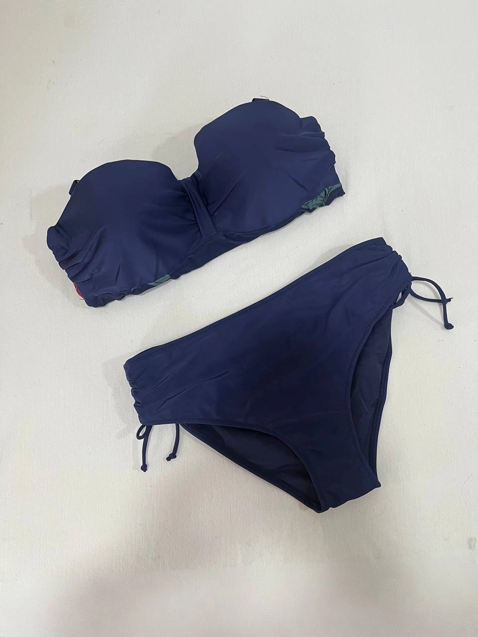 Hazelin Kadın Lacivert Çiçek Desenli Elbise Model Slipli Tankini HZL24S-LC4009 görsel 4