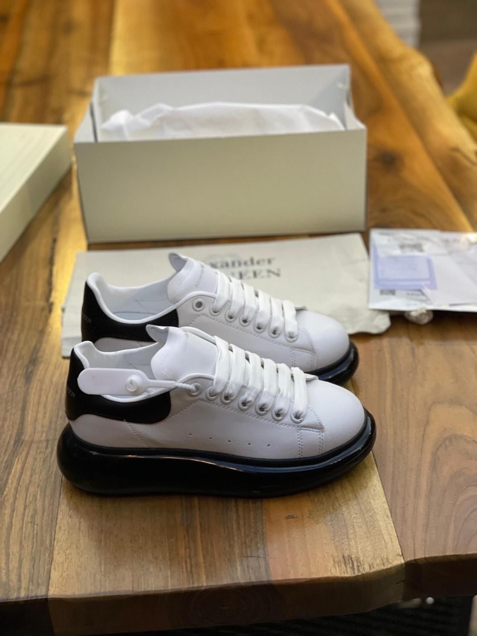 Favorispor Hakiki Deri Şeffaf Unisex Ayakkabı Alexander Mcqueen İthal