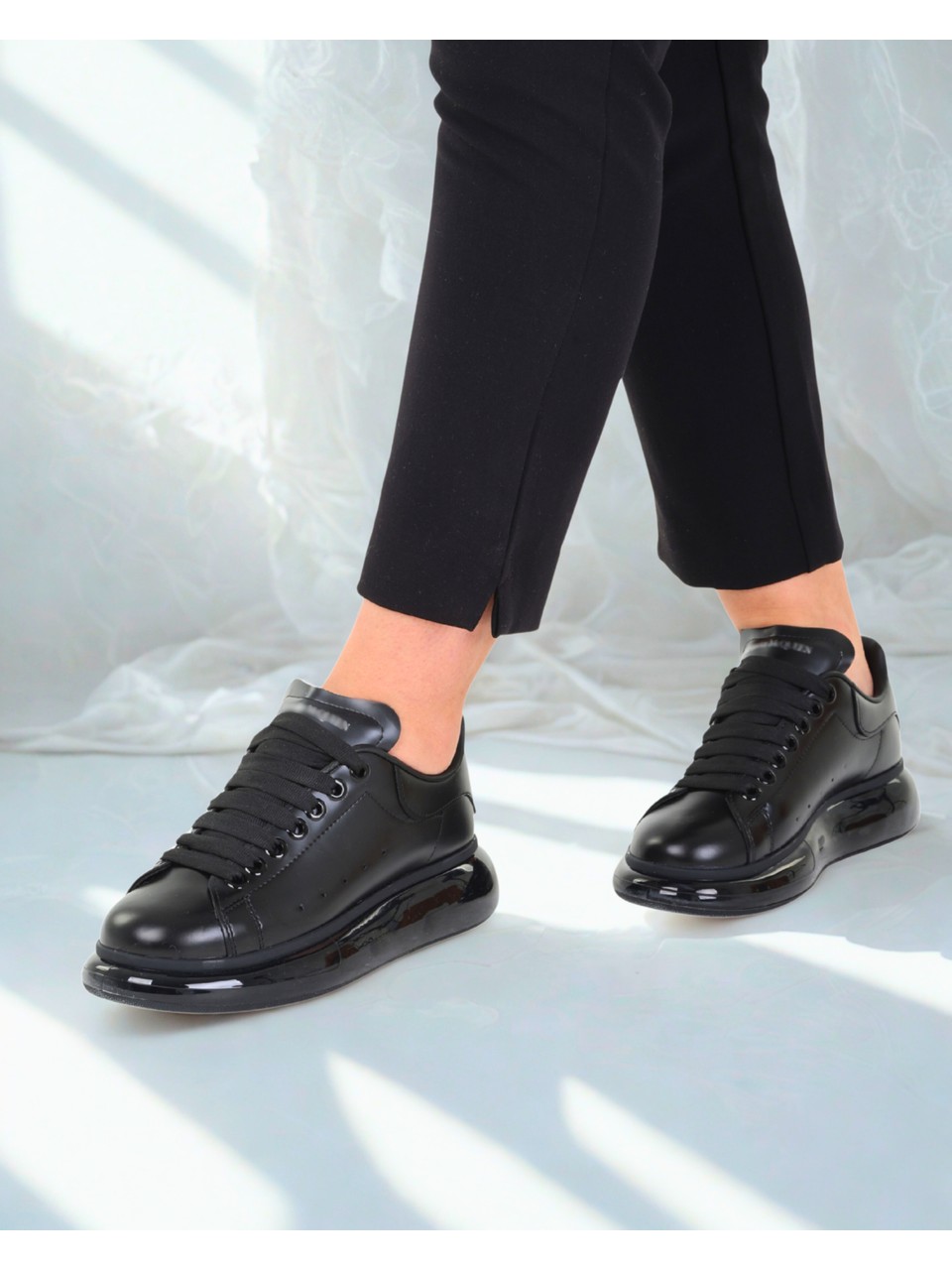 Favorispor Hakiki Deri Şeffaf Unisex Ayakkabı Alexander Mcqueen İthal görsel 8